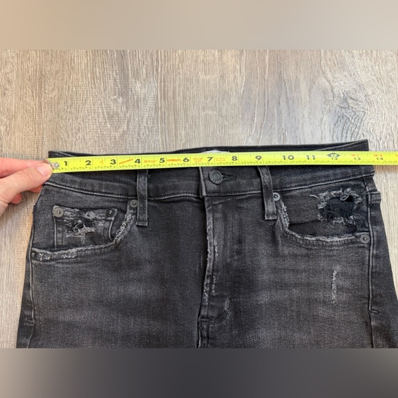 Agolde Sophie Hi Rise Crop Jeans in Temple (Black) Size 29 - Picture 7 of 12